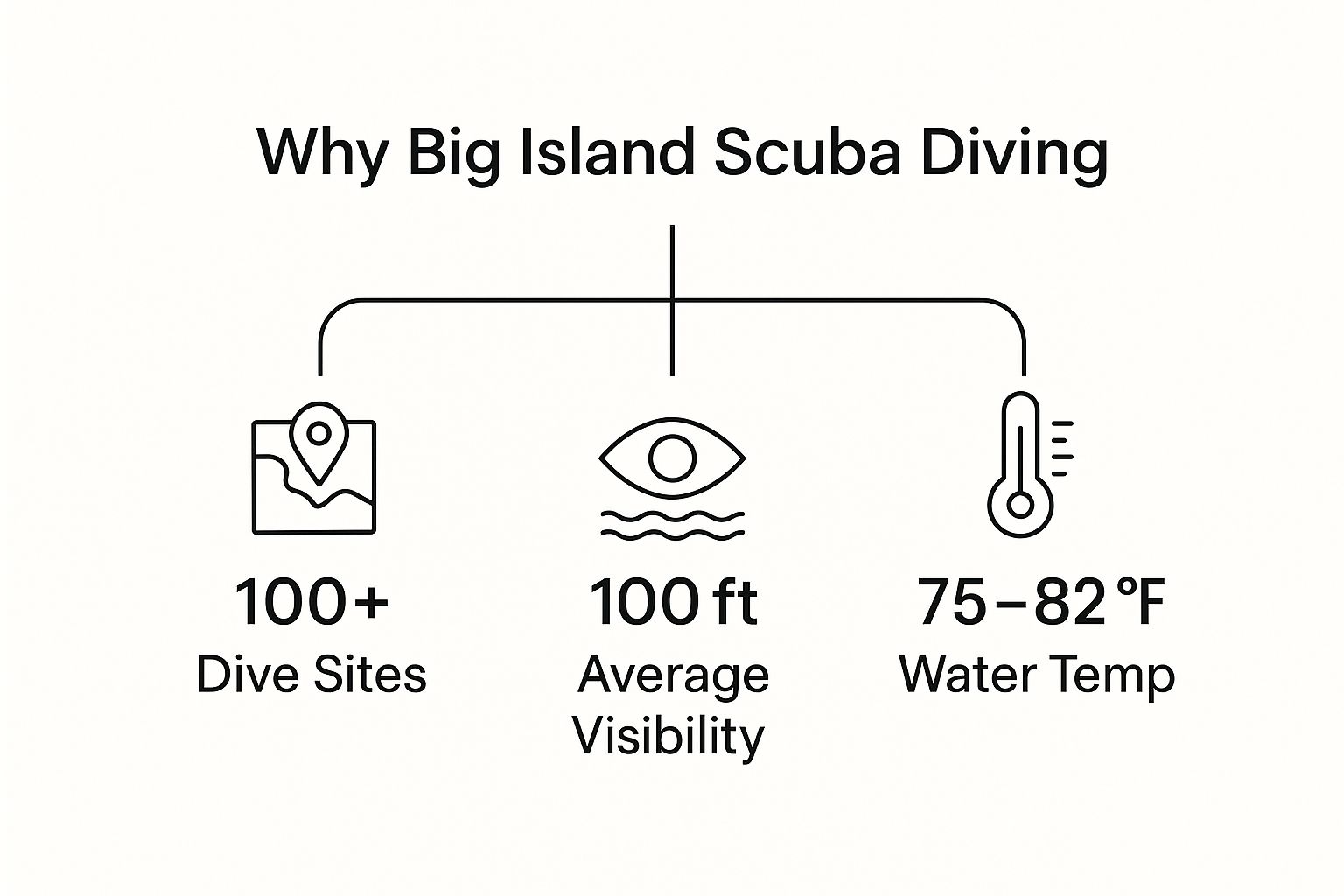 Infographic about big island scuba diving