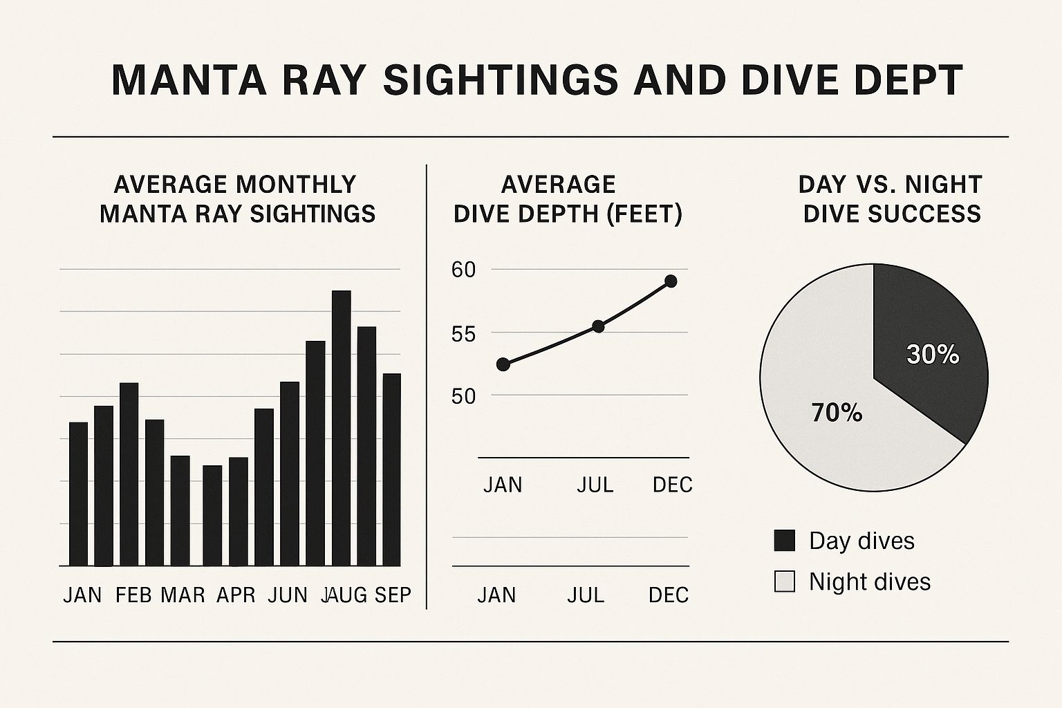 Infographic about manta ray dive kona