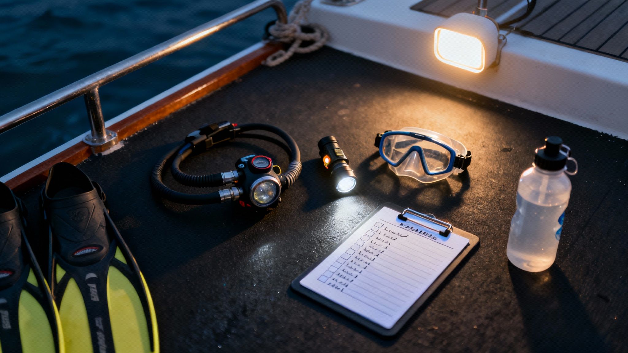 Night Dive Gear Setup