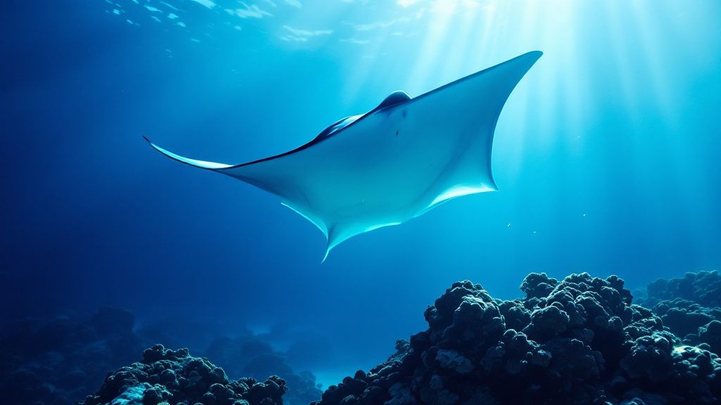 Manta Ray in Kona