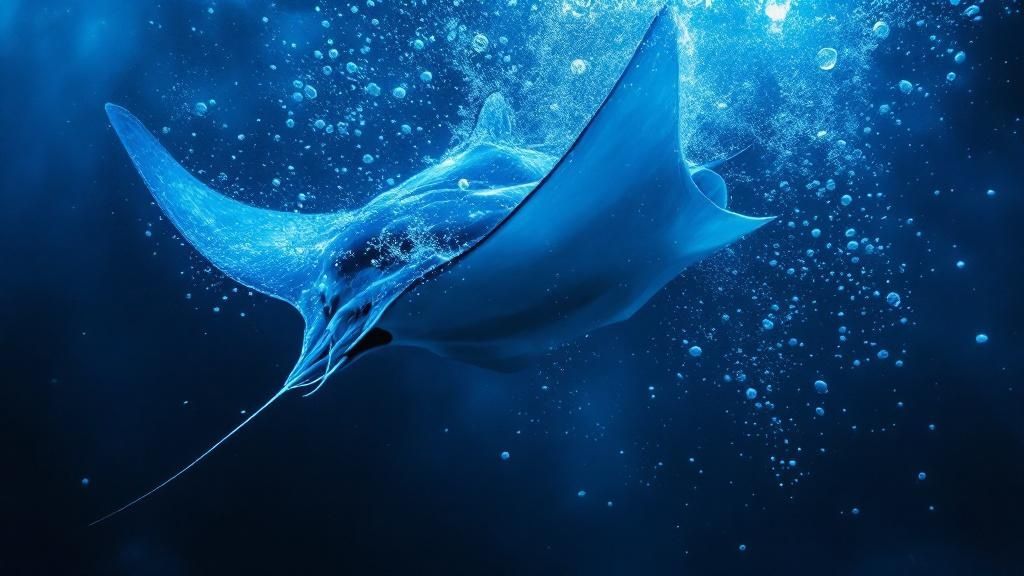 Manta Rays at Night
