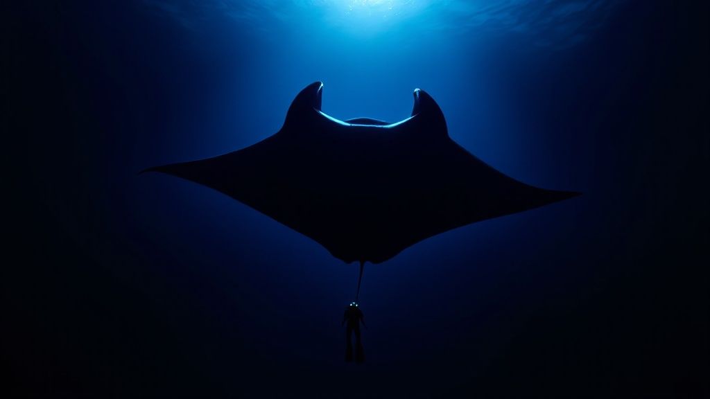 Manta Ray Night Dive at Keauhou Bay