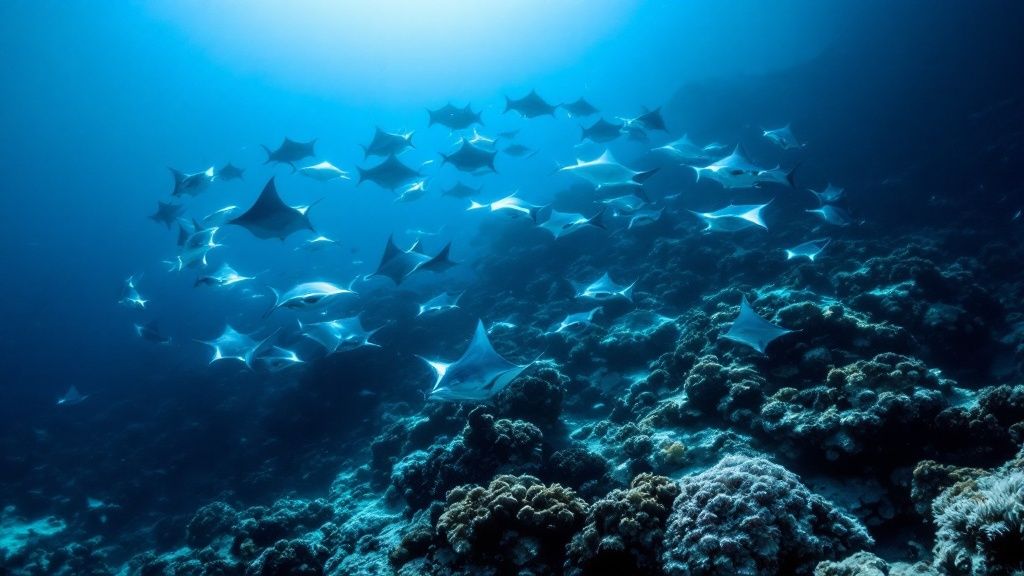 Manta Ray in Kona
