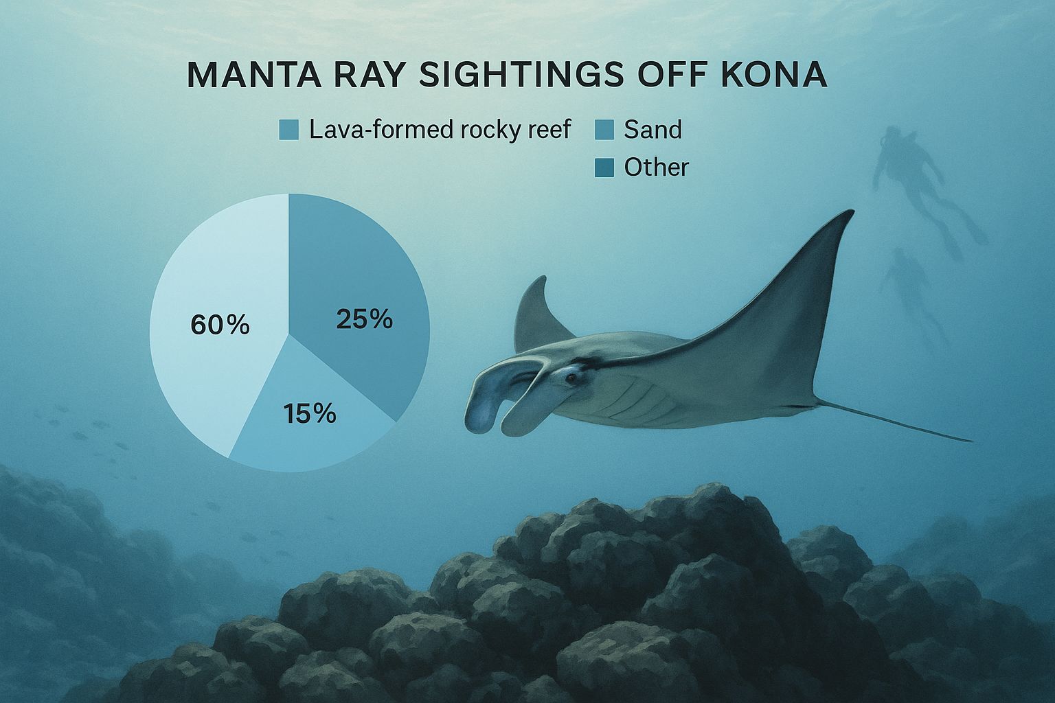 Infographic about manta dive kona