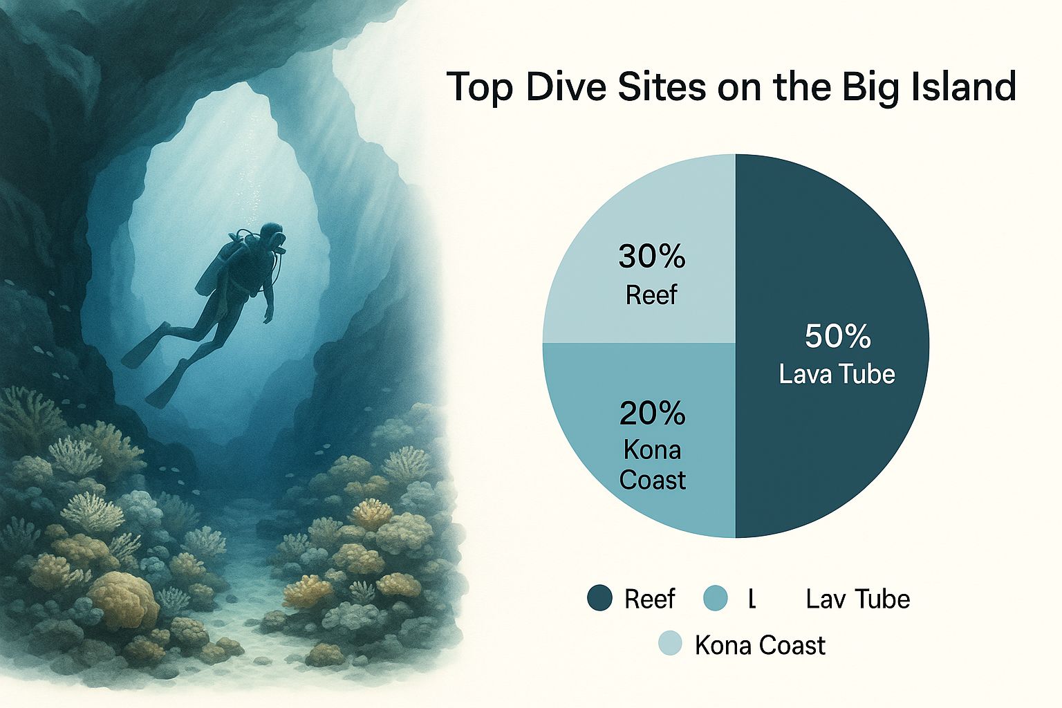 Infographic about big island scuba diving