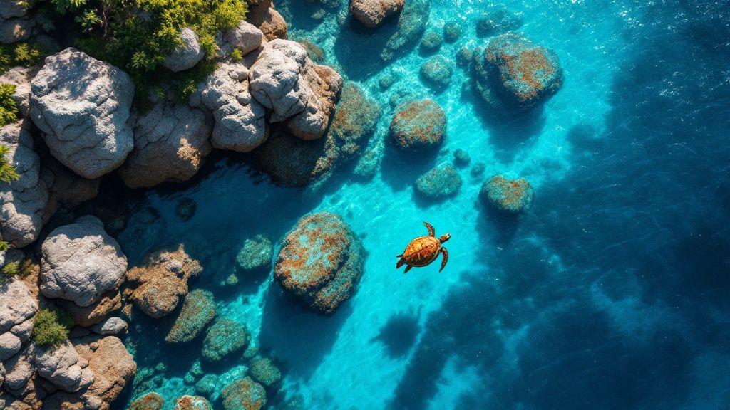 Vibrant coral and fish at Kealakekua Bay