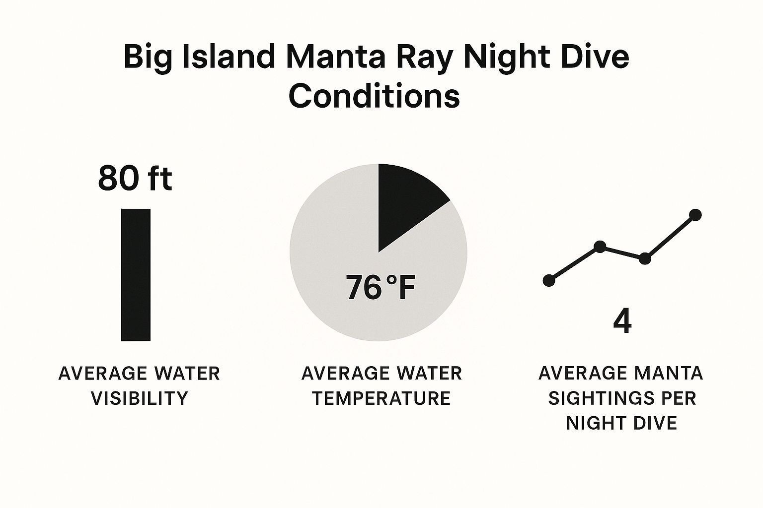 Infographic about big island manta ray night dive