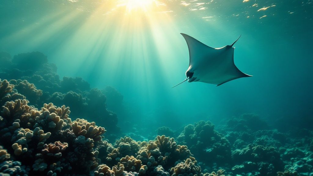 A map of the Big Island of Hawaii showing the locations of Manta Village and Manta Heaven.