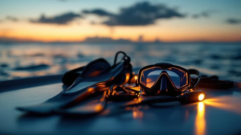 Preparing for a Manta Ray Night Dive