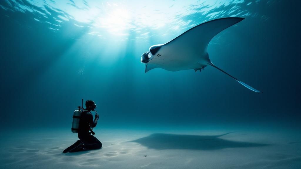 Manta Ray Night Dive at Kona