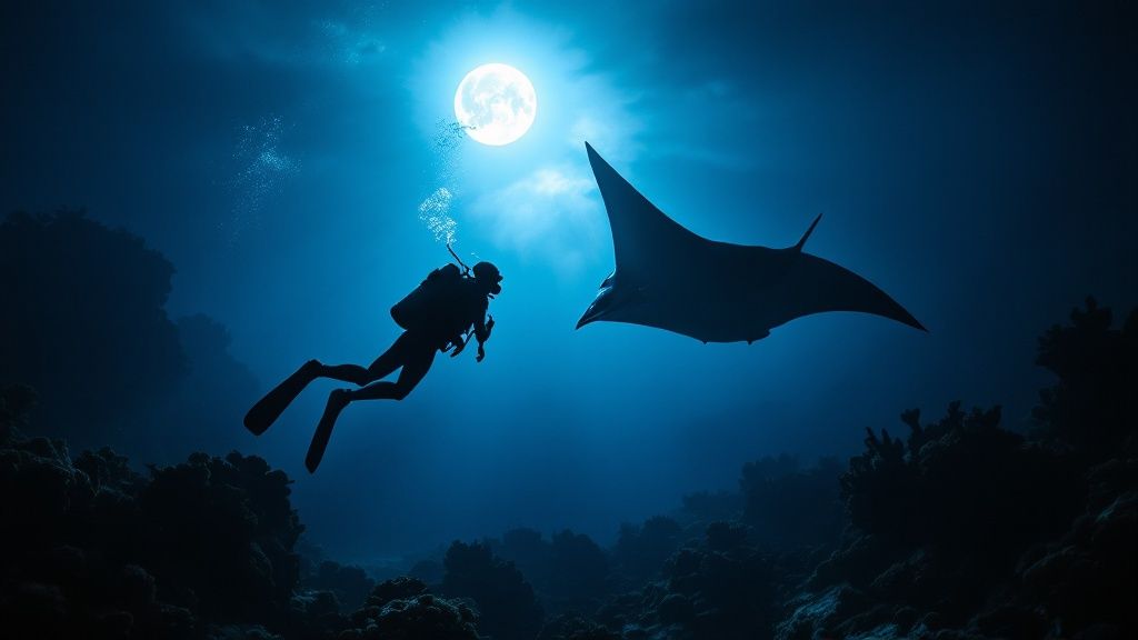 Manta Ray in Kona