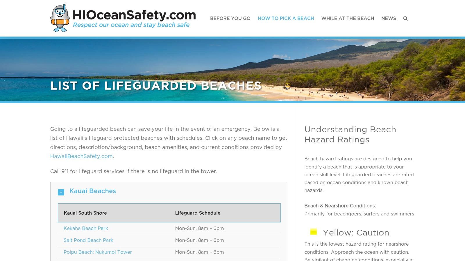 Hawai‘i Ocean Safety / Beach Safety