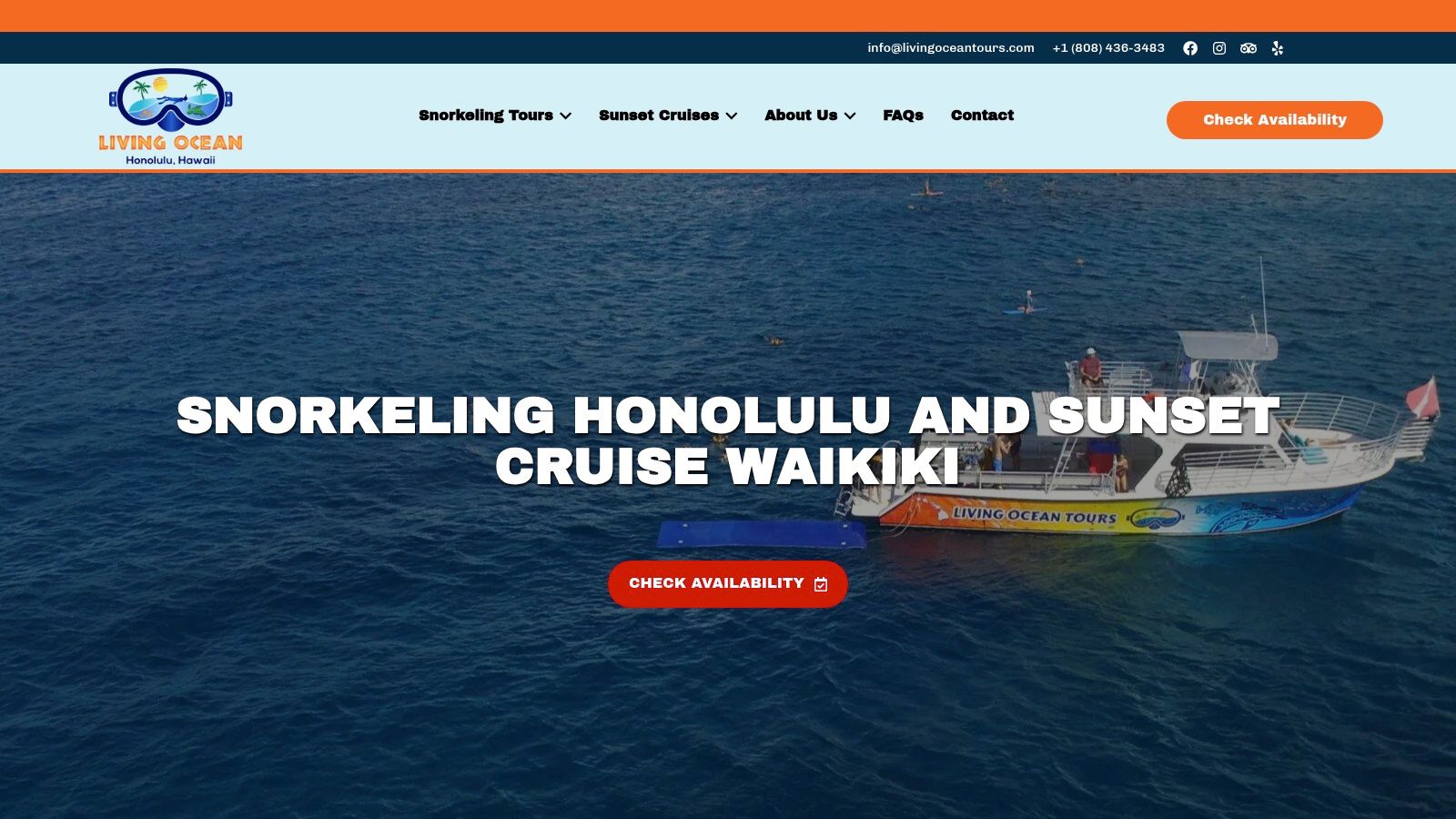 Living Ocean Tours — Waikiki/Turtle Canyons by boat