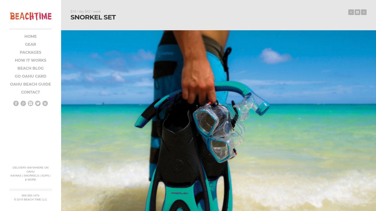 Hawaii Beach Time – Oahu Snorkel Set Delivery