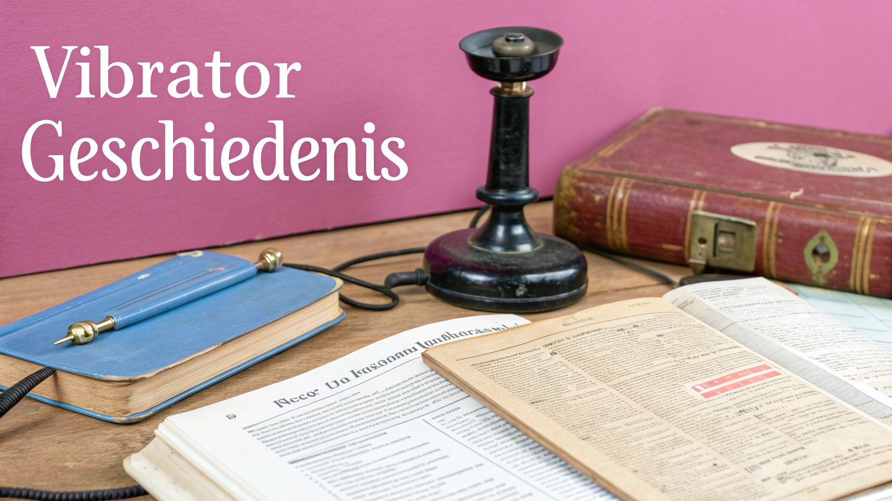 Een vintage advertentie voor een vibrator die wordt aangeprezen als massageapparaat