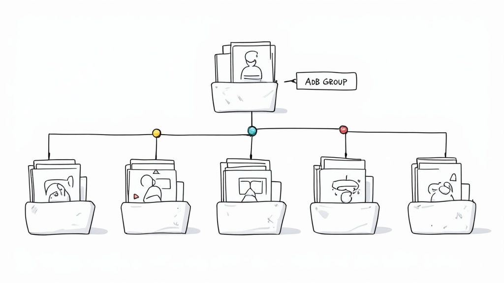 A person reviewing data on multiple screens, representing a campaign structure audit