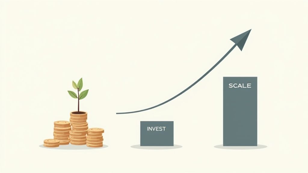 A Practical Guide to Digital Marketing for Small Businesses 3 A person using a calculator with charts in the background, representing marketing budgeting.
