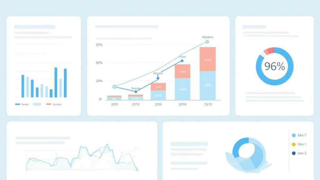 A dashboard showing social media analytics with charts and graphs, representing the measurement of impact.