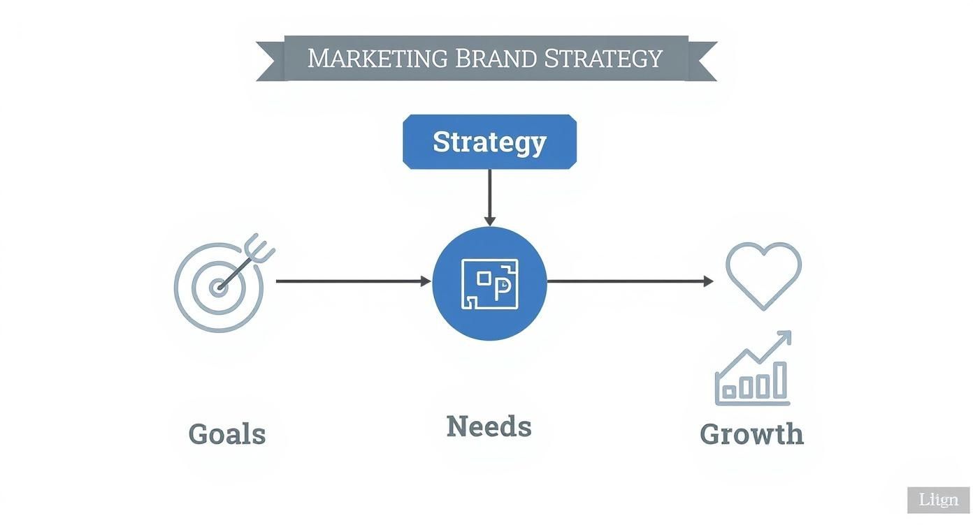 A Guide to Marketing Brand Strategy for Real Results 1 Infographic about marketing brand strategy