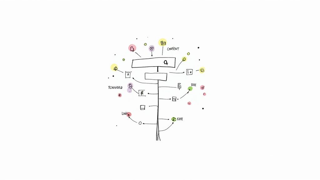 An upward-trending graph made of stacked coins, representing the compounding value of SEO for SaaS companies.