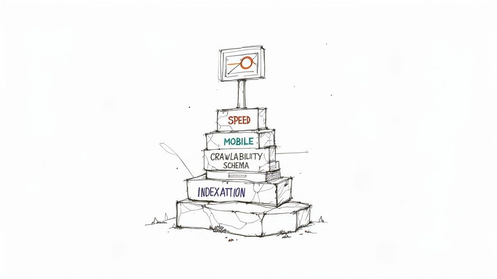 A customer journey map showing different touchpoints from awareness to purchase.