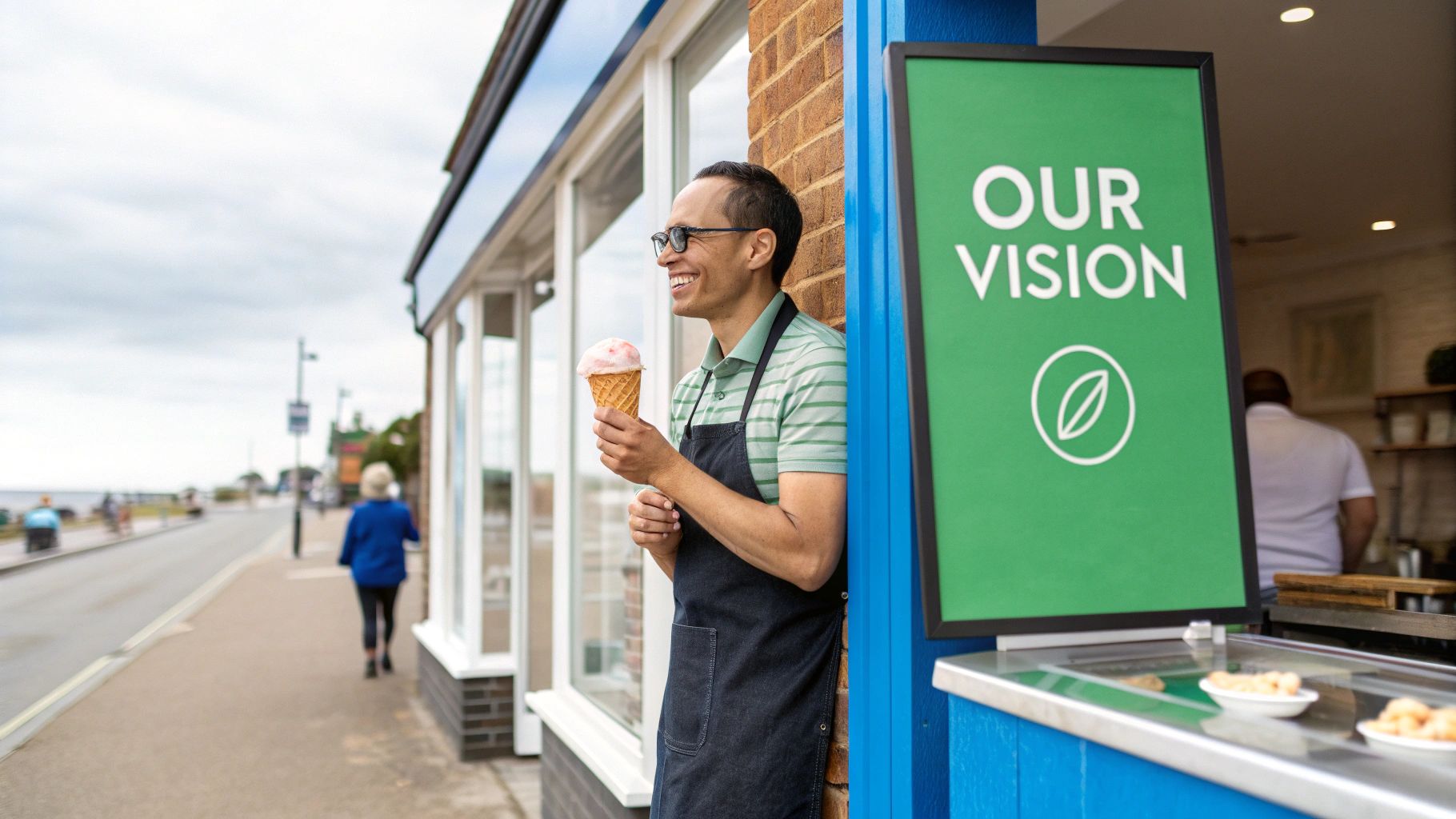 A close-up shot of various colorful scoops of ice cream and sorbet in a display case.