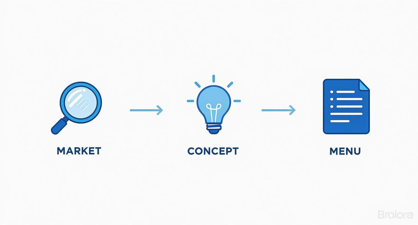 Infographic about cafe breakfast menu