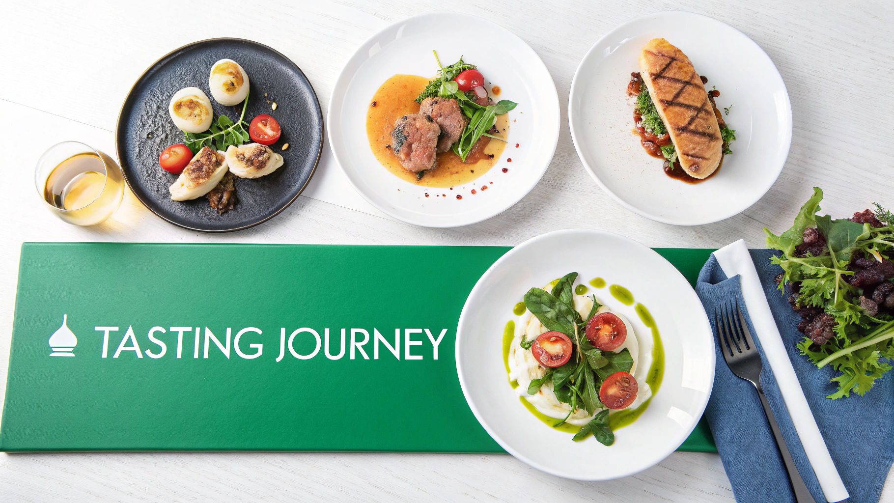 A chef carefully plating a dish for a pre fixe menu