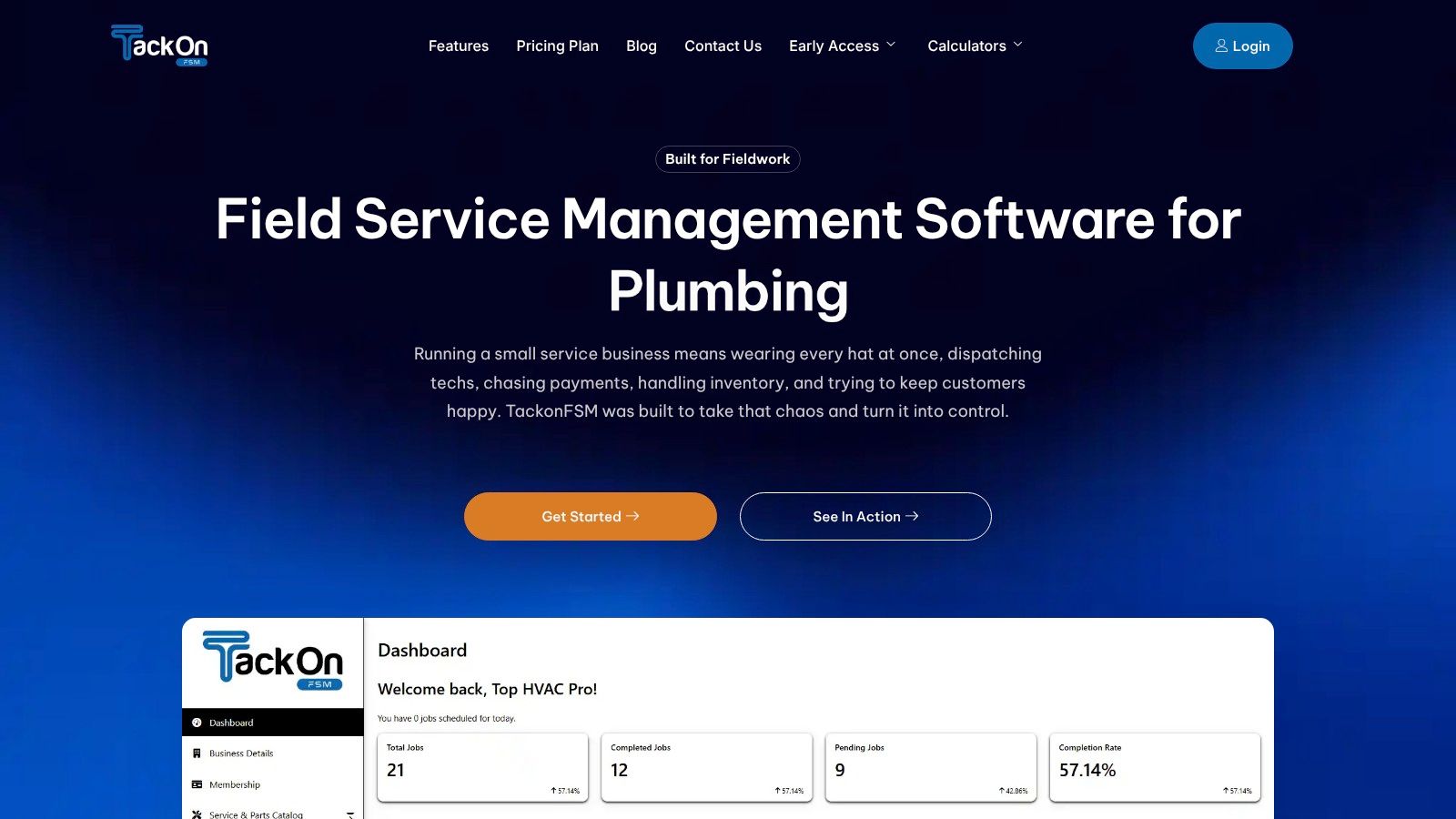 Best Field Management Software Tackon FSM in 12 Best Invoice Software for Contractors in 2025: A Detailed Guide 2 TackonFSM dispatch and invoicing interface