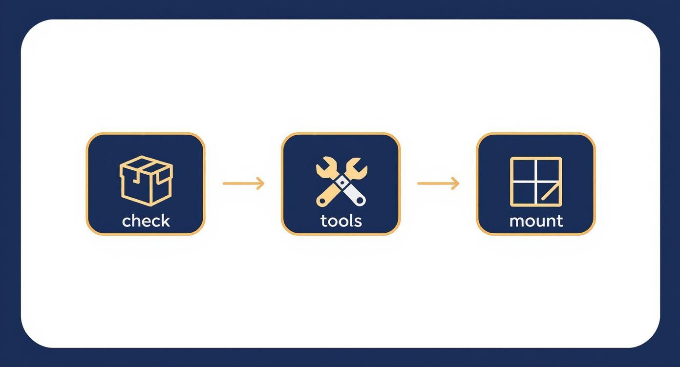 Infographic about how to install roman shades