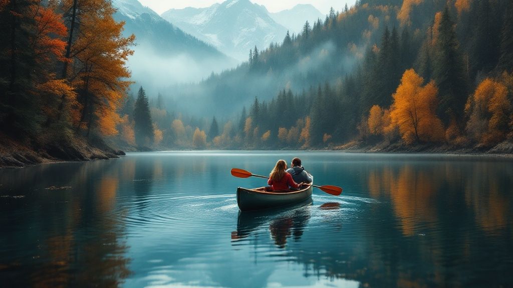 A couple enjoying a scenic mountain view during their romantic getaway.