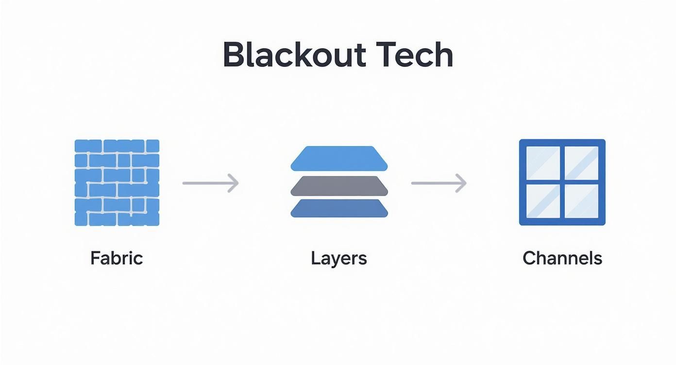 Infographic about blackout window treatments