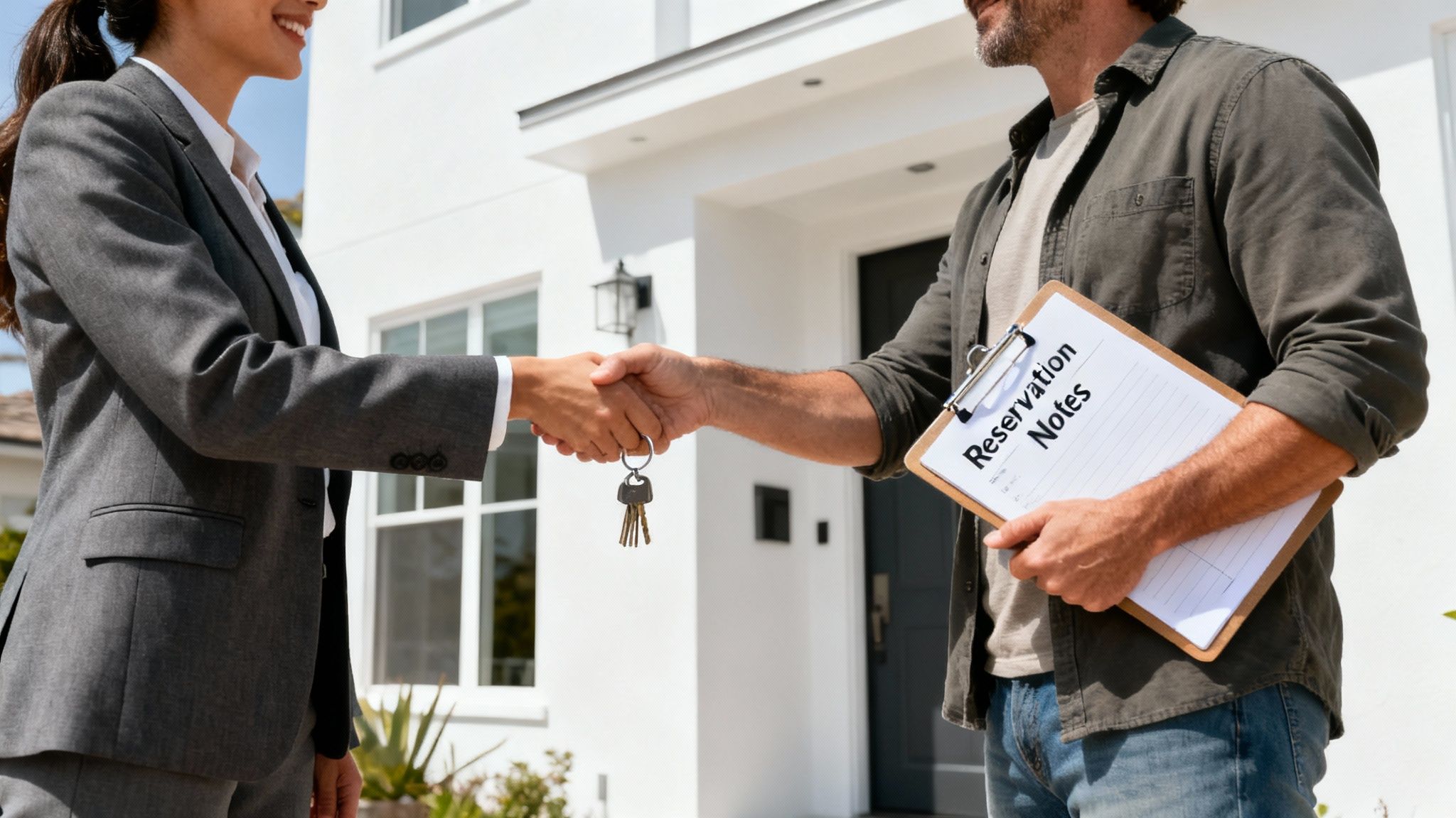 A modern living room in a San Diego vacation rental, clean and ready for guests.