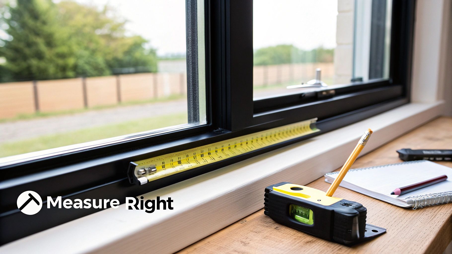 A bright living room with white plantation shutters on large windows, showcasing a clean installation.