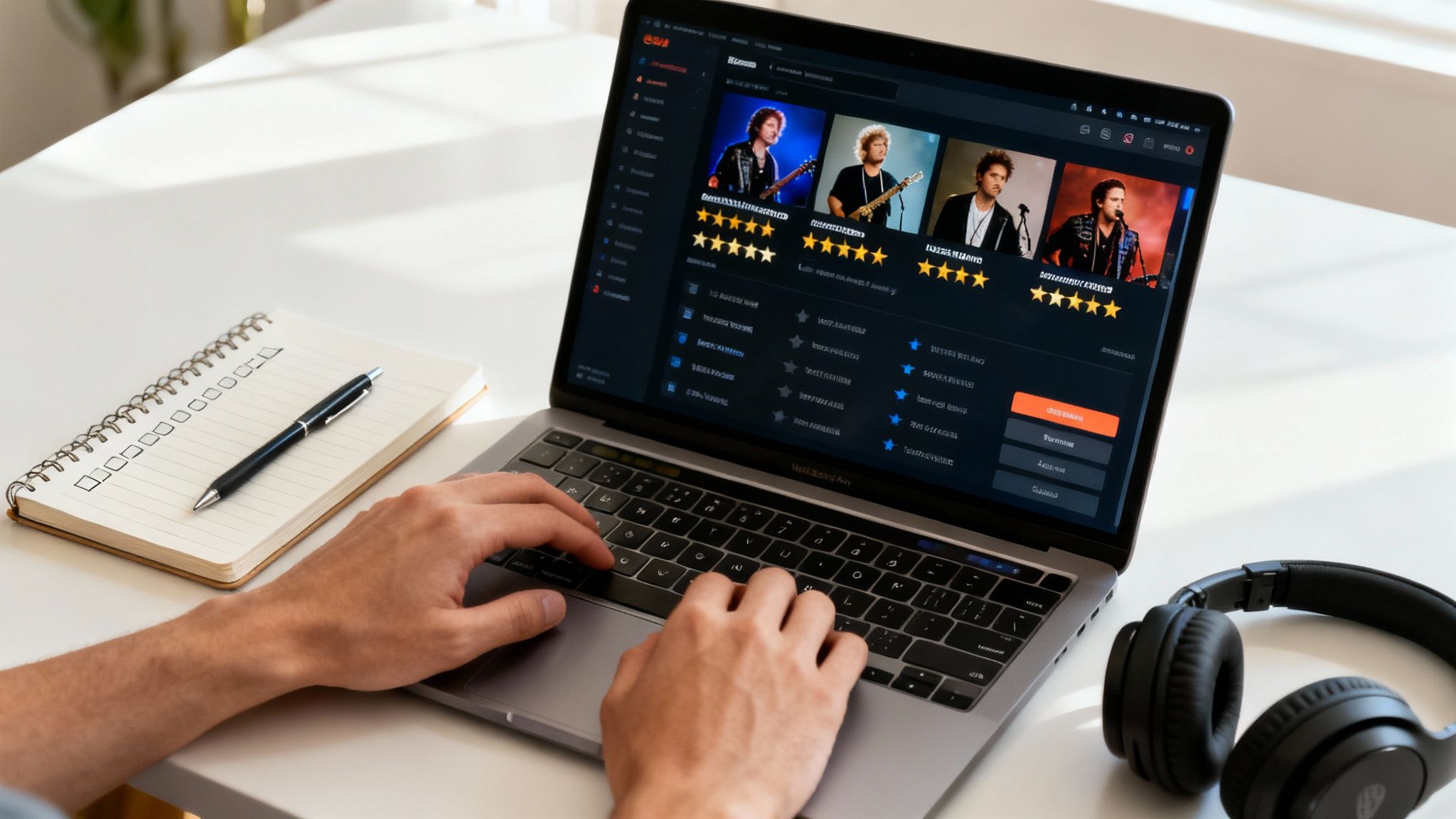A band performing energetically at a wedding, with the crowd dancing in front of the stage.