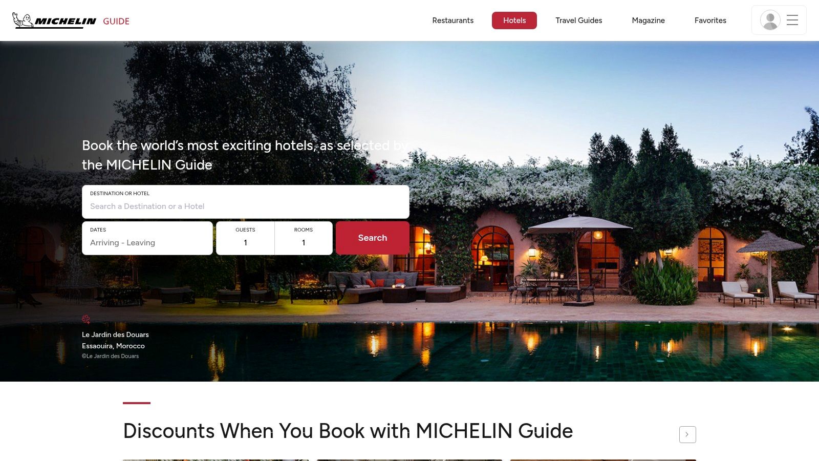 MICHELIN Guide (Tablet Hotels listings)