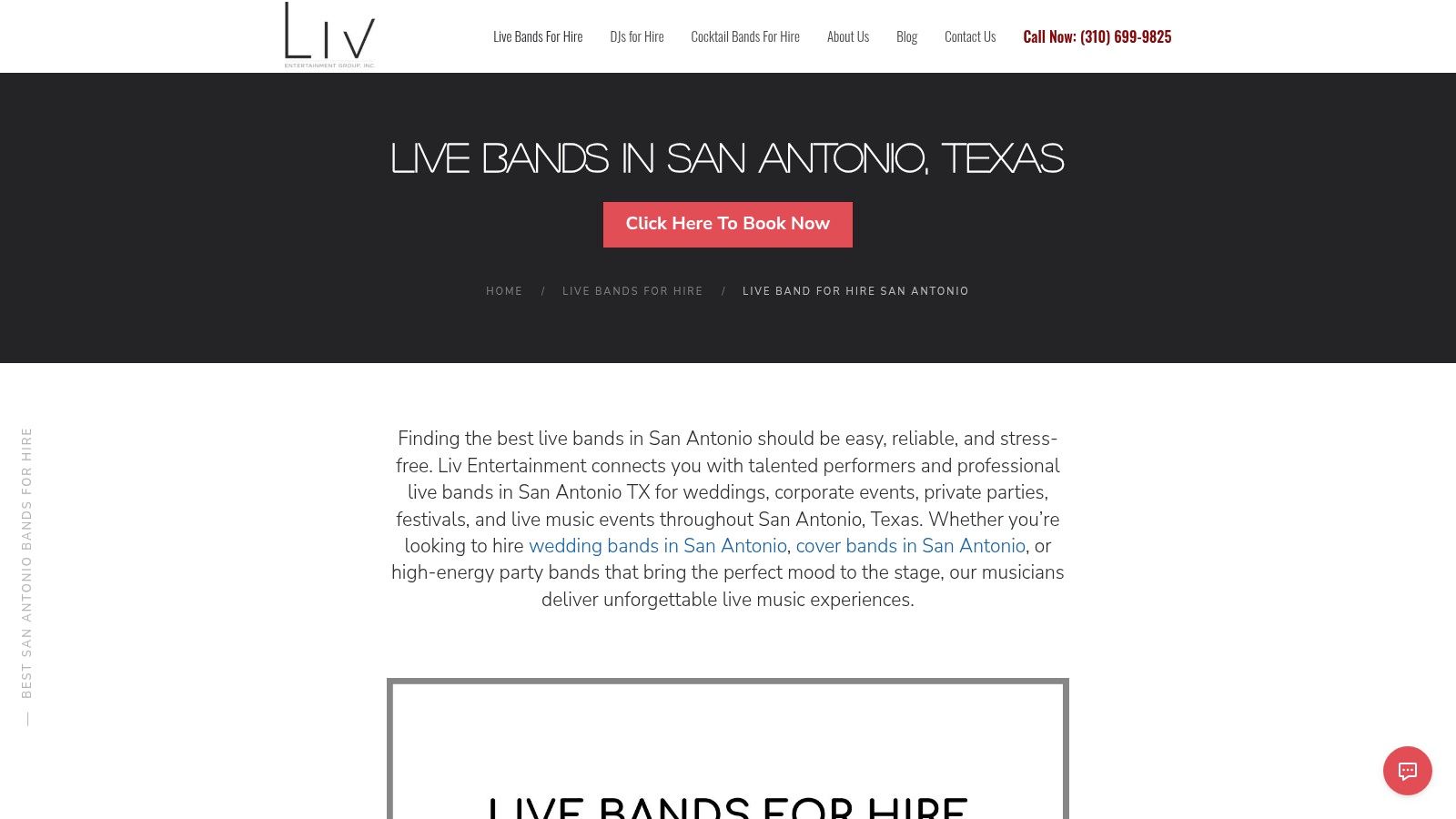 LIV Entertainment Group – San Antonio live bands