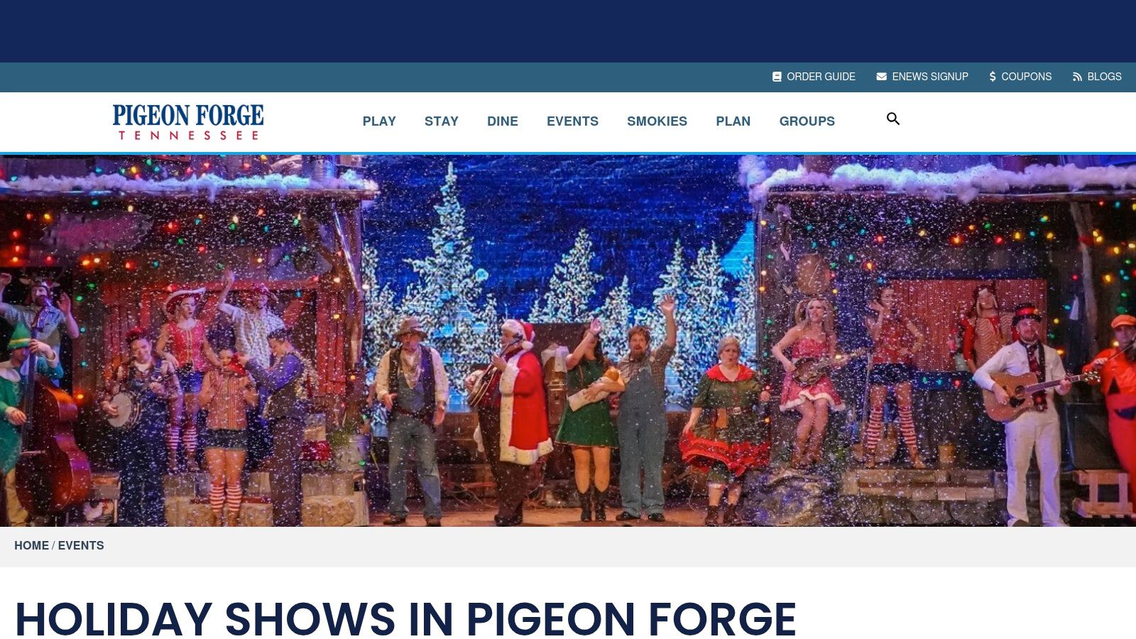 MyPigeonForge &ndash; Holiday Shows (official tourism hub)