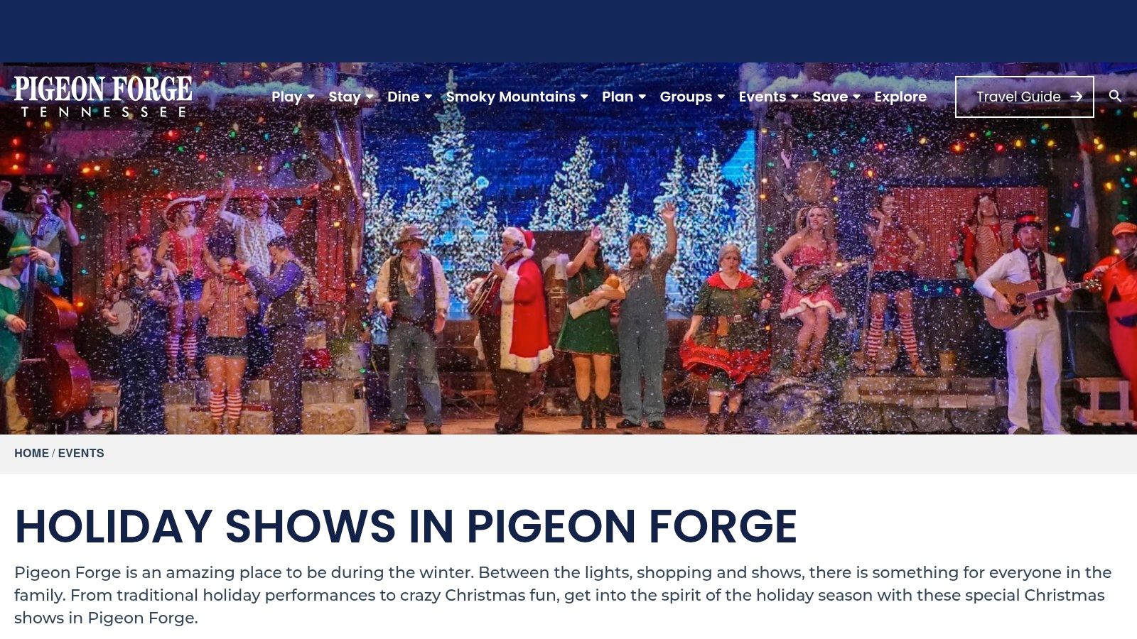 MyPigeonForge (Official Destination Site) – Holiday Shows Hub