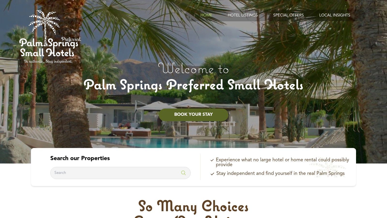 Palm Springs Preferred Small Hotels (PSPSH)