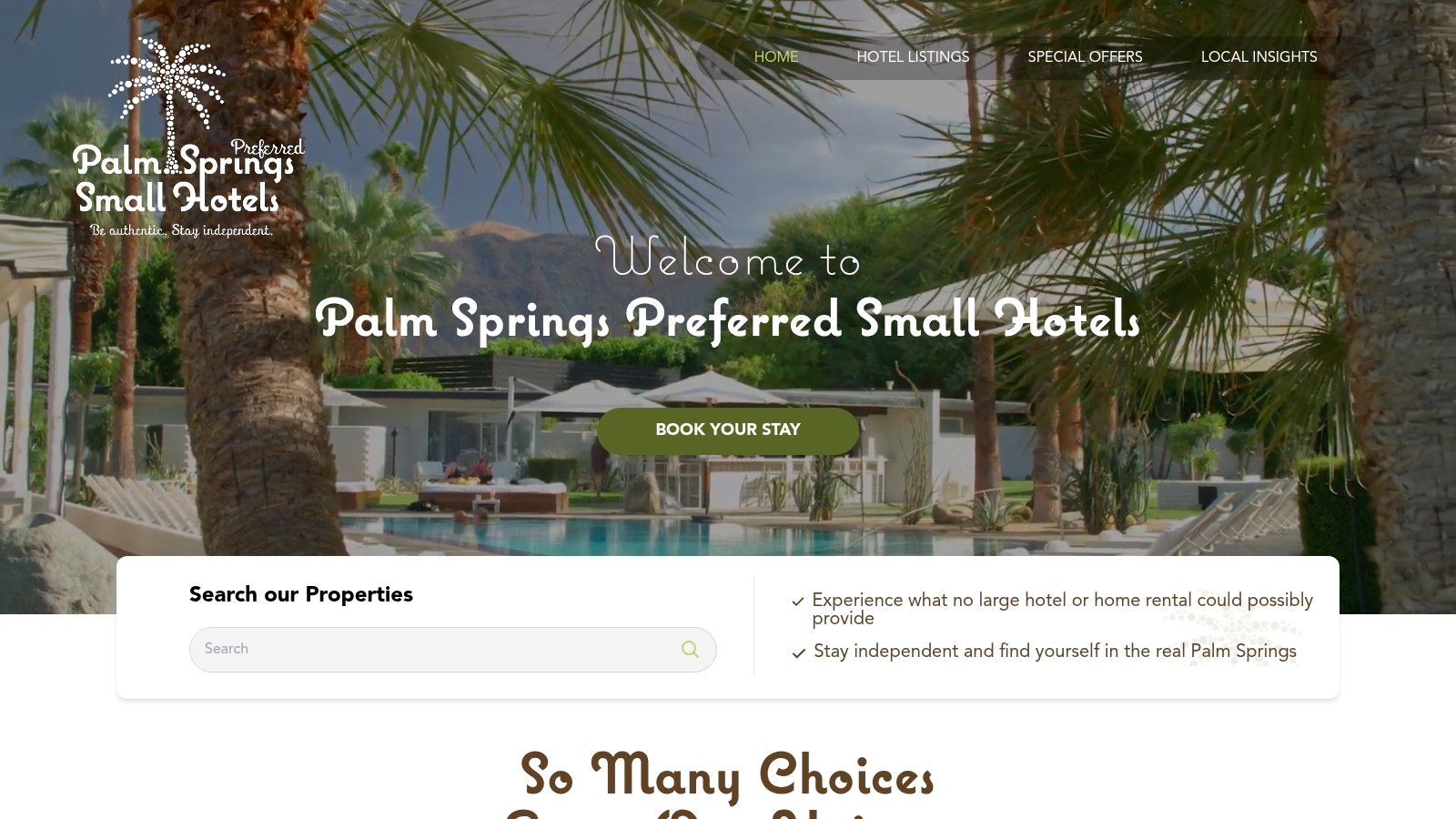 Palm Springs Preferred Small Hotels (PSPSH)