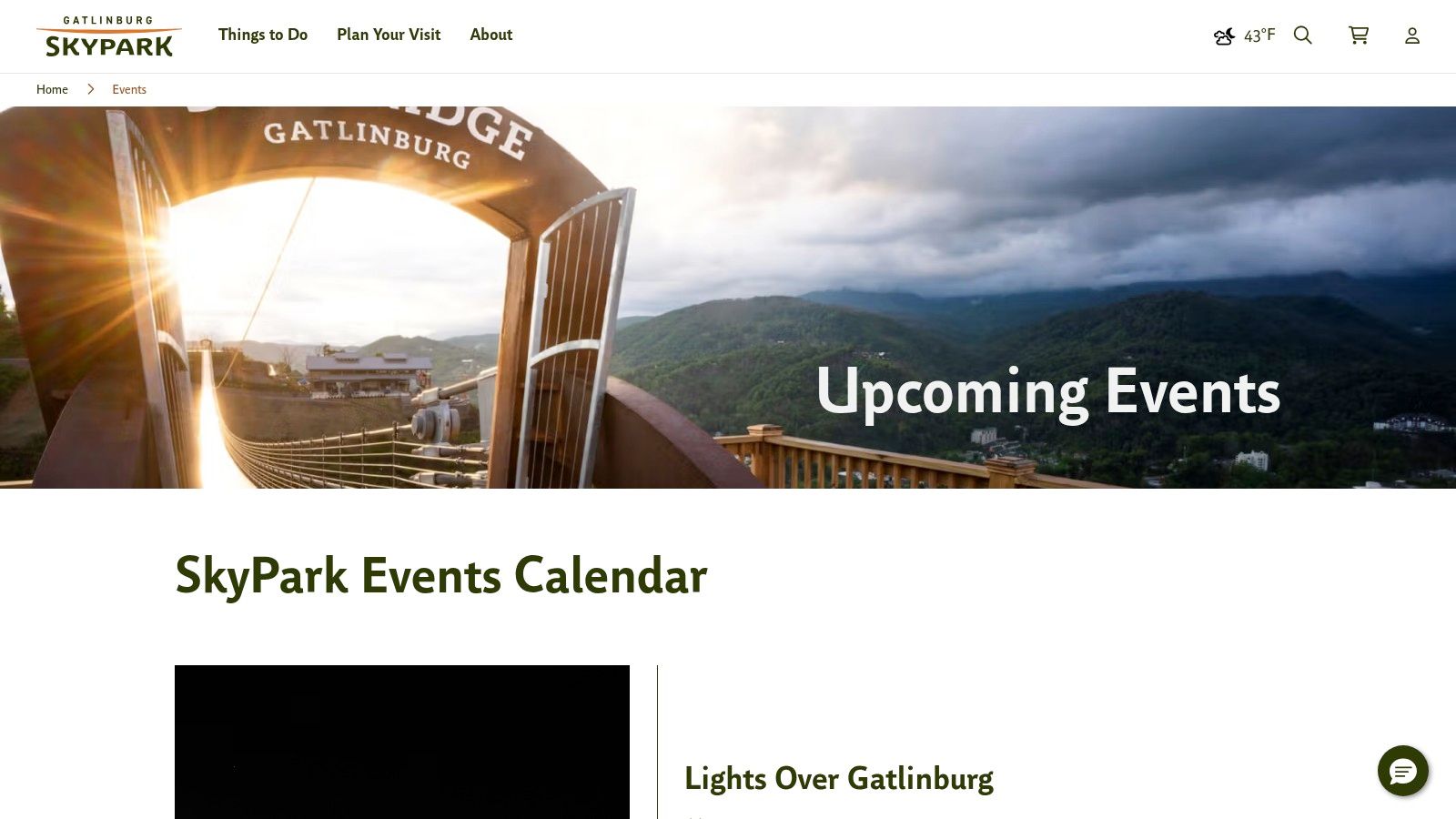 Gatlinburg SkyPark (SkyBridge) events