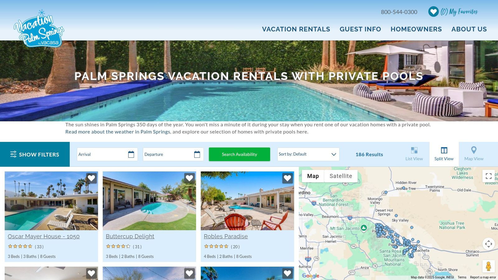 Vacation Palm Springs – Private Pool category