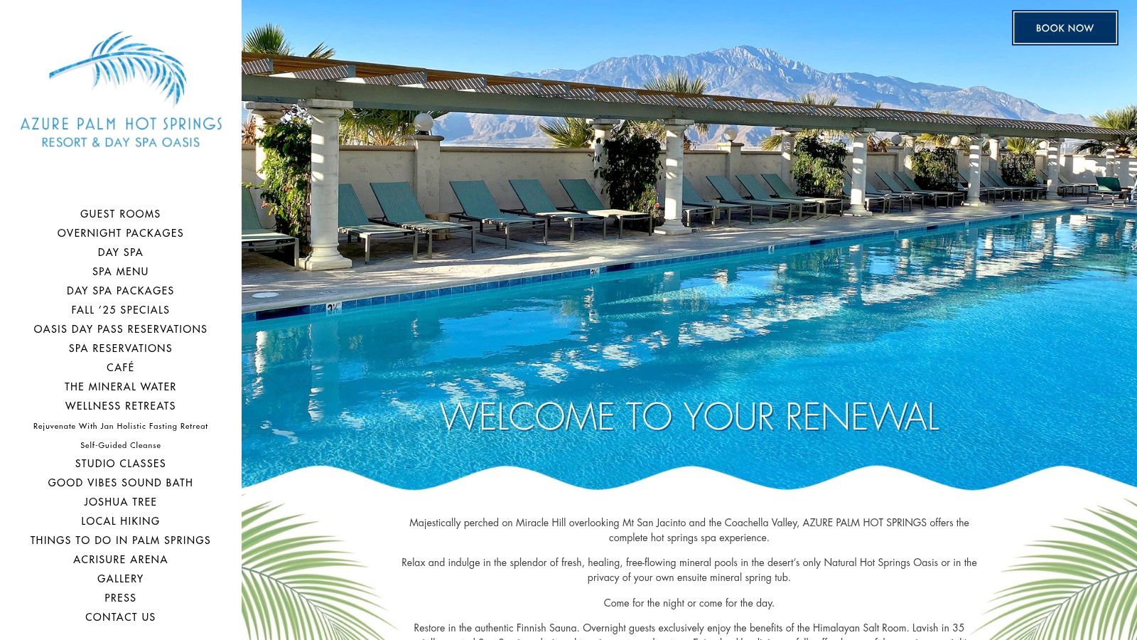 Azure Palm Hot Springs Resort &amp; Day Spa Oasis