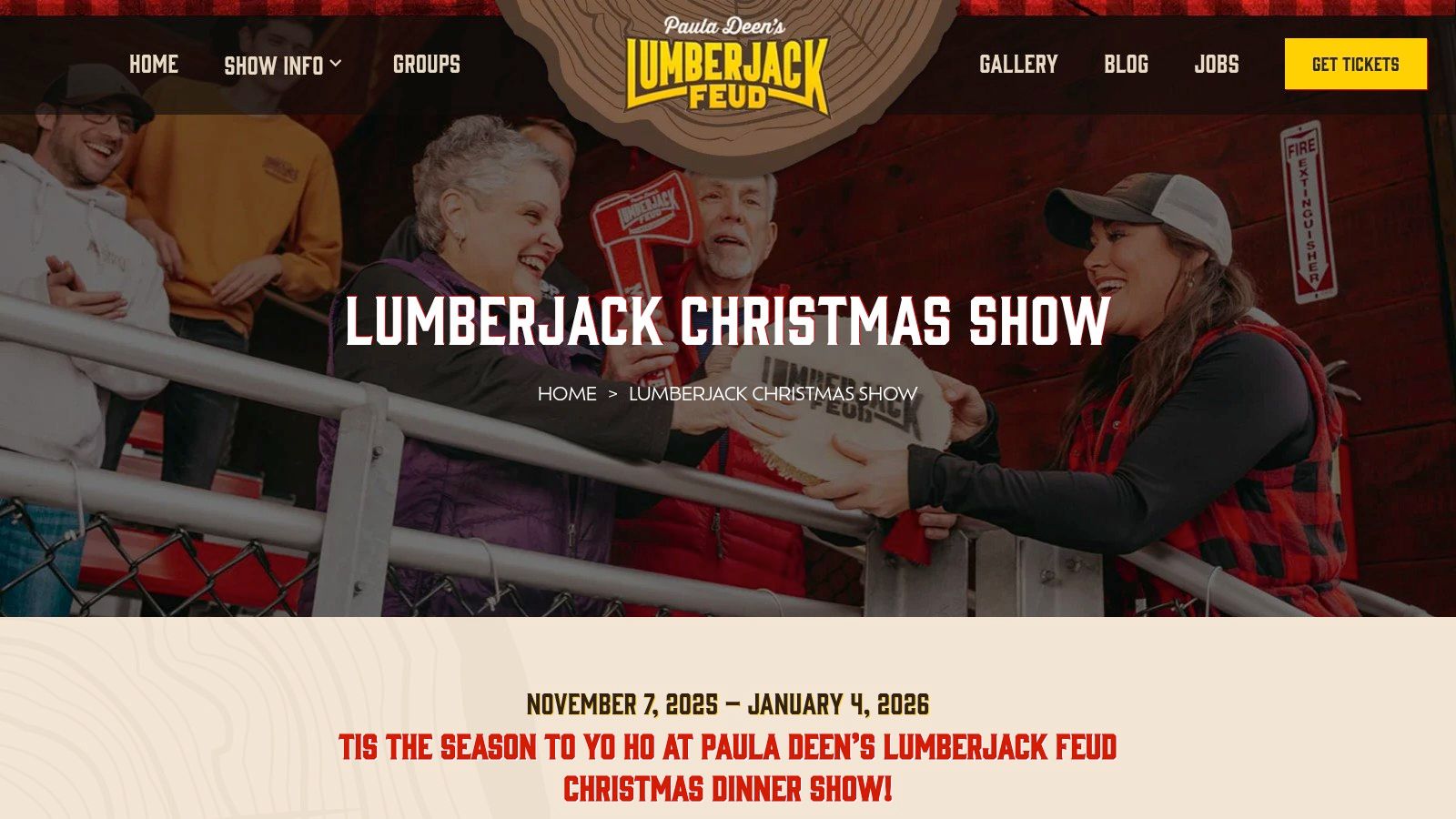 Paula Deen&rsquo;s Lumberjack Feud &ndash; Lumberjack Christmas/Supper Show (official)