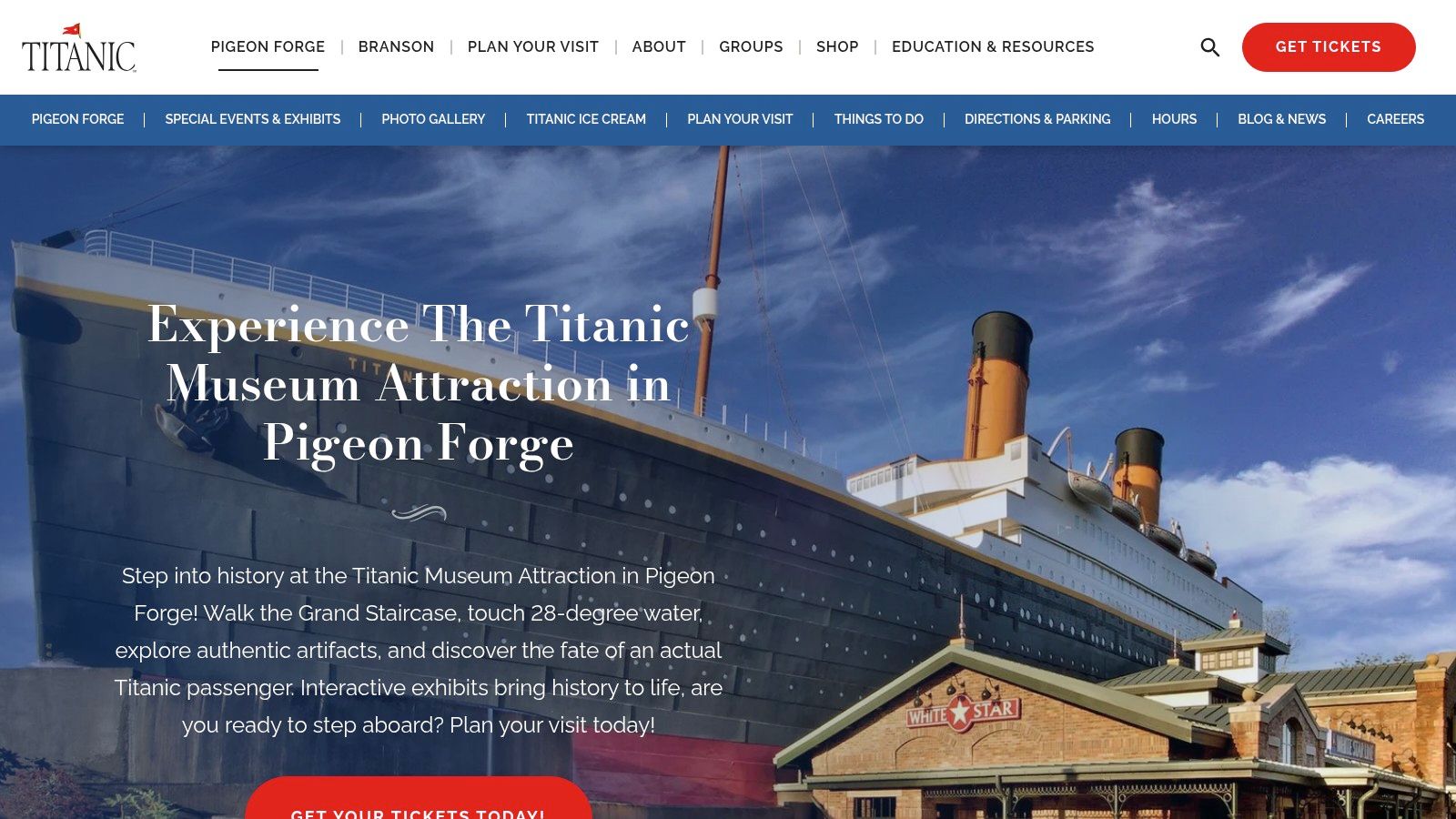 Titanic Museum Attraction &ndash; Pigeon Forge (official)