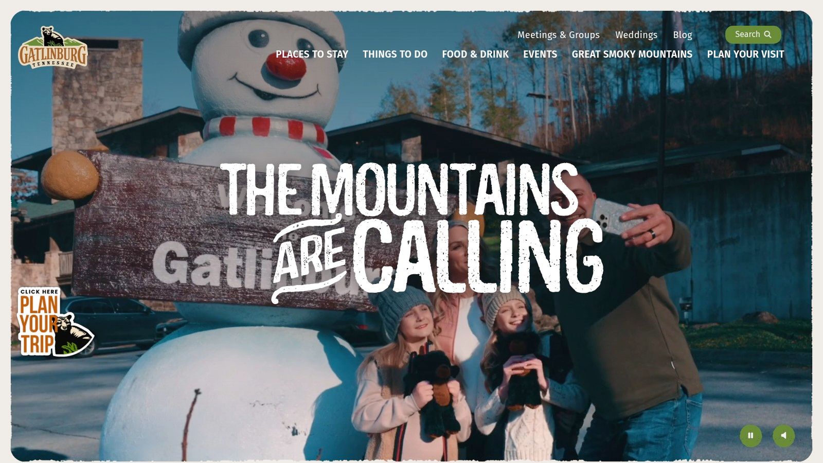 A family enjoys the scenic views in Gatlinburg, a perfect example of the adventures you can plan using the official tourism website.