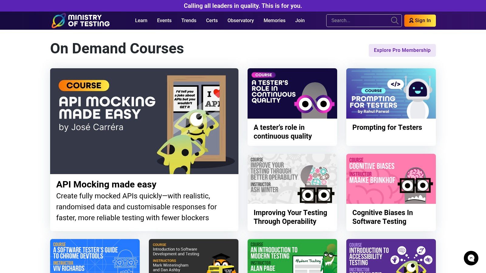 Ministry of Testing – The Dojo