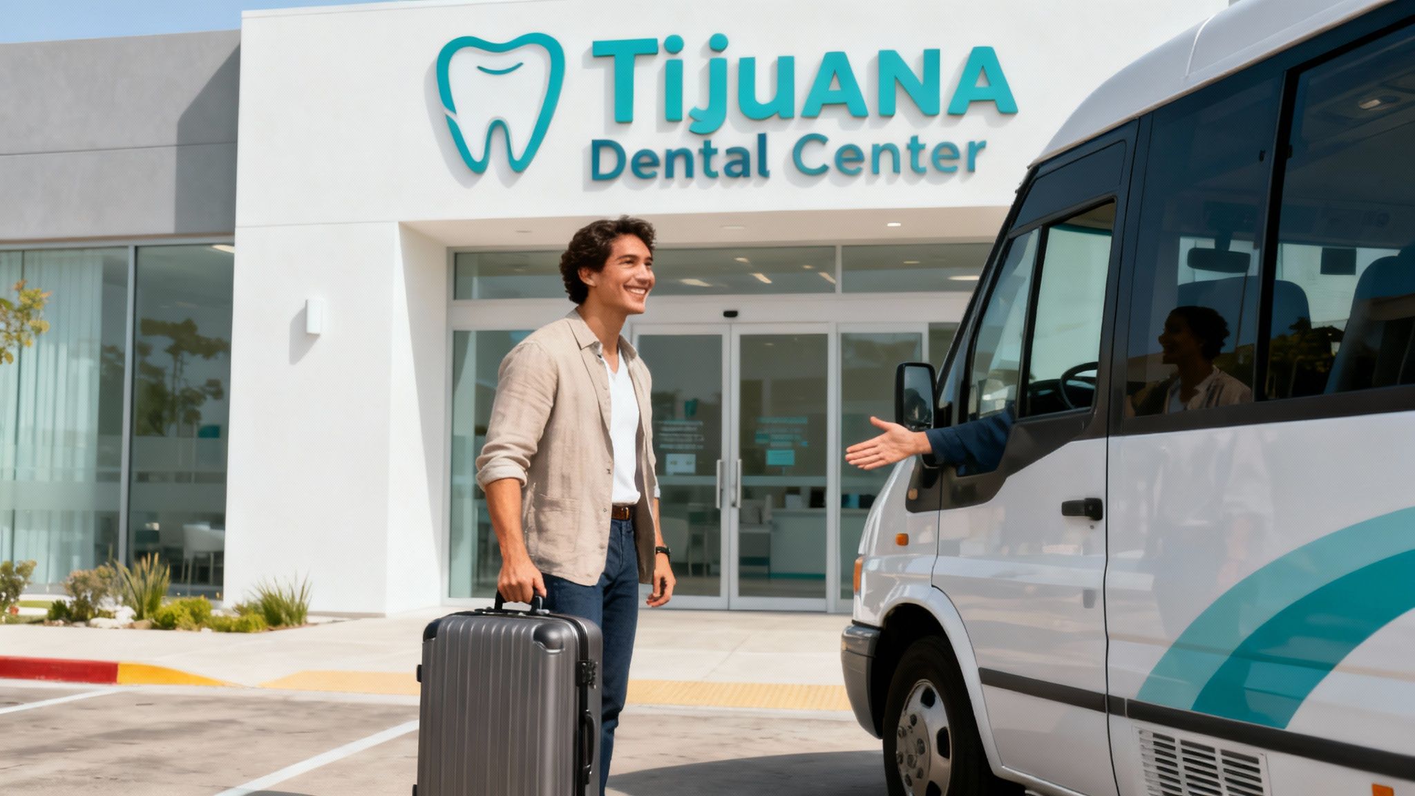 Cost of a Smile Makeover in Tijuana: Full Mouth Restoration & Dental Implants 3 A scenic view of the Tijuana cityscape with mountains in the background, representing dental tourism.