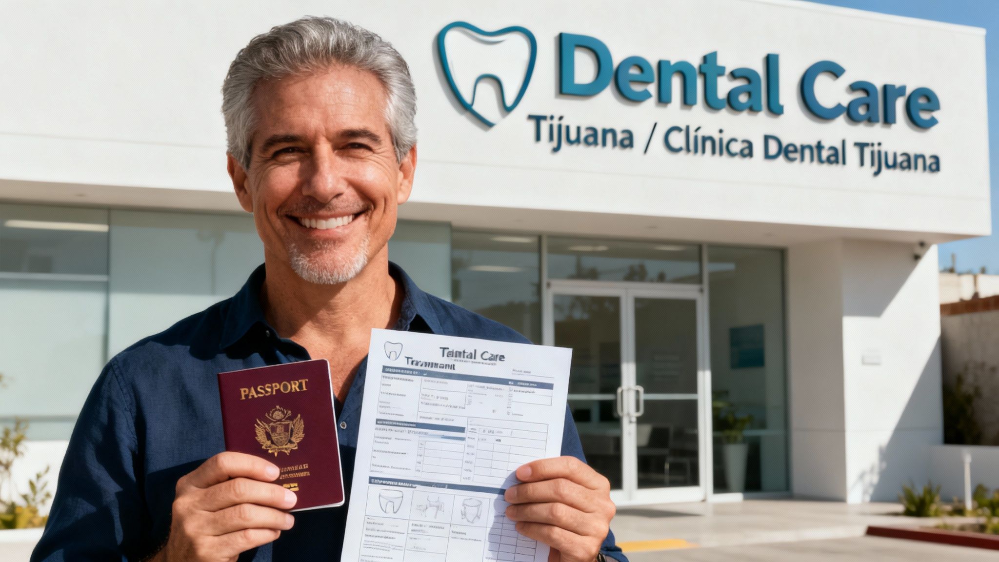 A female dentist consulting with a patient in a modern dental office.